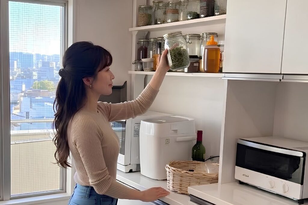 Nao in her kitchen in Yokohama